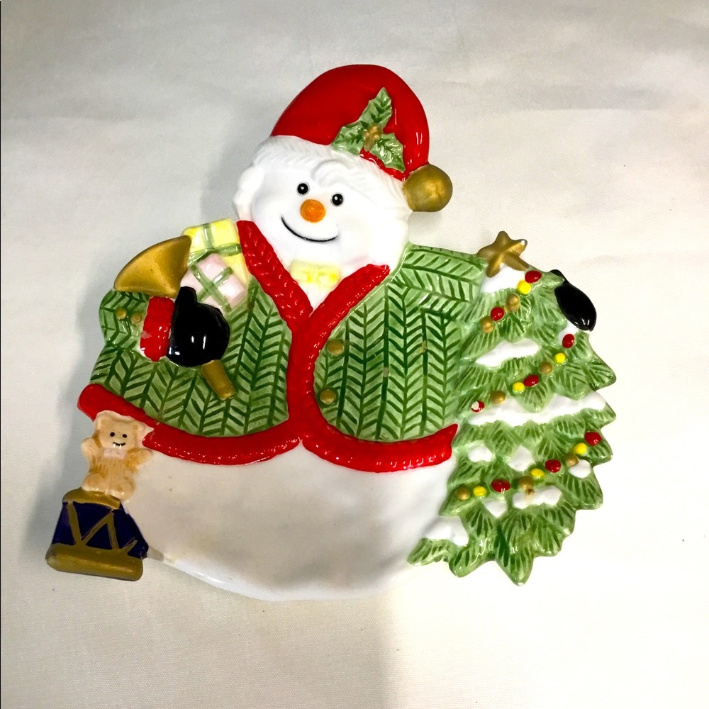 Vintage ceramic Santa dish